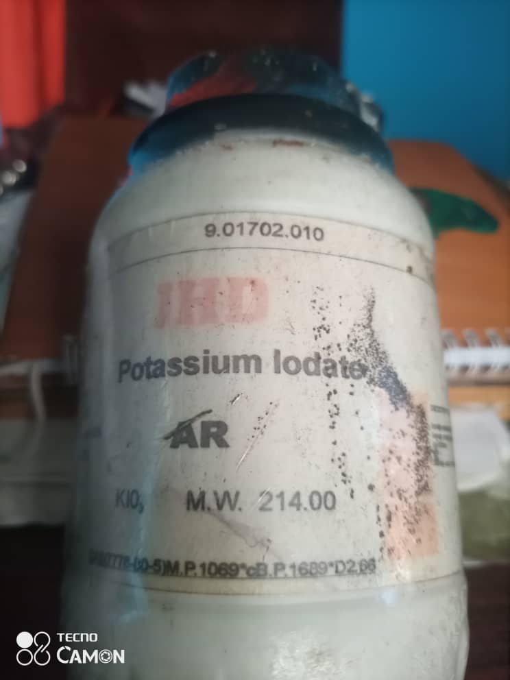 POTASSIUM IODATE (KIO3) - ENX ENERGY AND CHEMICALS NIGERIA LTD.